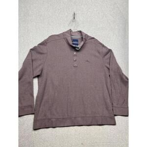 Tommy Bahama Steal Snap Pull Over Sweatshirt Mens 2XL Purple Casual
